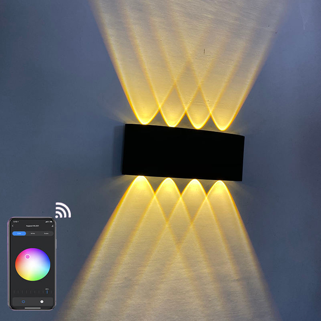 Luz LED de estado de ánimo que cambia de color con aplicación y control remoto