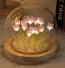 Luz de noche de tulipán hecha a mano, película termorretráctil, Material DIY, flor Artificial, luz de noche de tulipán, decoración del hogar, regalo para Gitlfriend