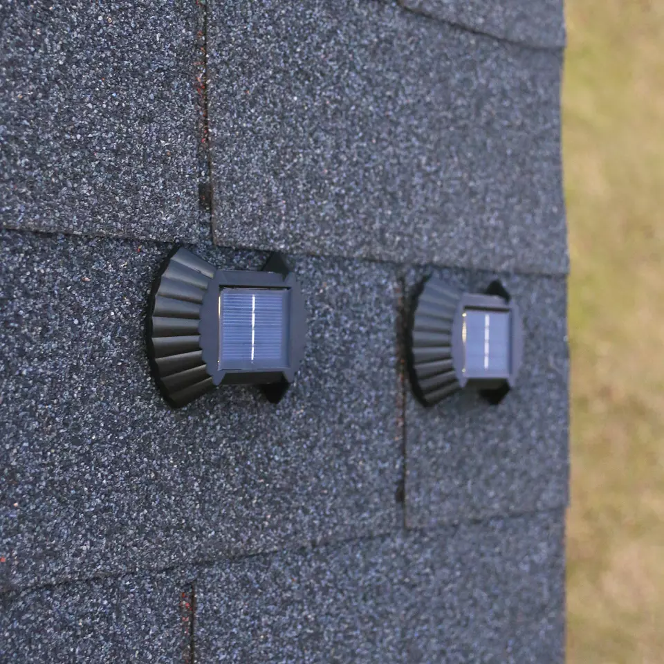 2LED 8LED Luz LED solar inteligente Luz de jardín impermeable al aire libre Lámparas de pared con energía solar Apliques Decoración Lámpara solar de jardín LED