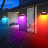 Luz solar a prueba de agua Control de luz inteligente Lámpara de luz solar para exteriores para jardín Calle Paisaje Balcón Decoración Lámpara de pared solar