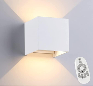Luces de pared Led cuadradas Pasillo exterior Pasillo Lámpara regulable multicolor hacia arriba con sensor de movimiento para pared KTV Bar Dormitorio