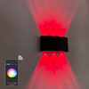 Lámpara de pared LED regulable compatible con Bluetooth para aplicación remota de luz de pared interior RGBW utilizada para decoración de vacaciones AC85-265V