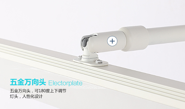 Luces LED Faros de espejo de aluminio 9 W Ángulo ajustable giratorio Lámparas de pared de temperatura de tres colores Luz de baño interior