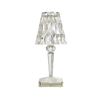 Lámpara de mesa de cristal Lámpara de noche pequeña Lámpara de mesa recargable que proporciona un ambiente creativo para la decoración de la barra de noche y 