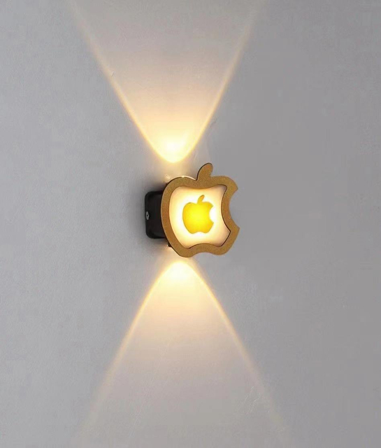 Nuevo estilo, lámpara de pared con personalidad de manzana dorada, lámpara Led Simple de fondo para sala de estar, lámpara de pared redonda, iluminación para pasillo de Hotel y pasillo
