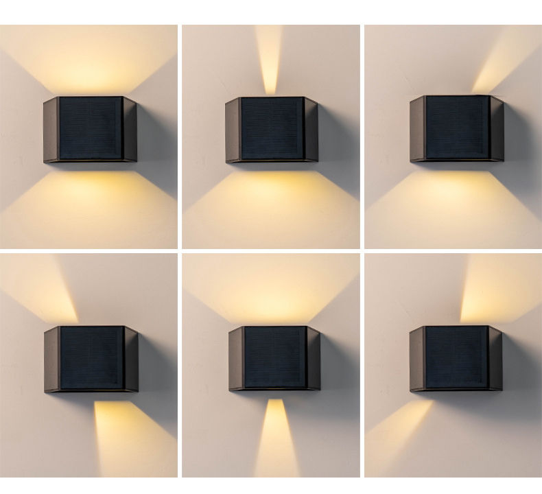 Nuevas luces de pared solares para exteriores, decoración de calle impermeable, iluminación de pared, lámpara LED de energía Solar para porche para Villa, Patio y jardín