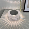 Lámpara de mesa de cristal rosa española Lámparas de escritorio para dormitorio Lámparas led para mesita de noche Carga USB Mesita de noche Luz nocturna romántica Atmósfera de pétalos 