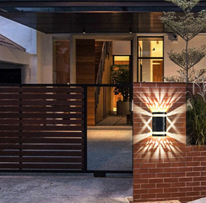 Lámpara solar de lavado de pared Luces solares al aire libre luces solares de pared al aire libre Jardín Decorativo Césped Luz Patio a prueba de agua Camino Paisaje Jardín solar Césped Luz Fábrica de China