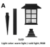 Lámpara solar de 5 LED para patio, lámpara de suelo para césped, lámpara solar para jardín, enrejado de jardín, decoración de luz para habitación antigua al aire libre, estilo americano 