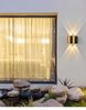 Lámpara de pared LED Rectángulo Oro Negro Luz Arriba y abajo Lámpara de cuerpo luminoso Estilo de iluminación Luz de pared moderna