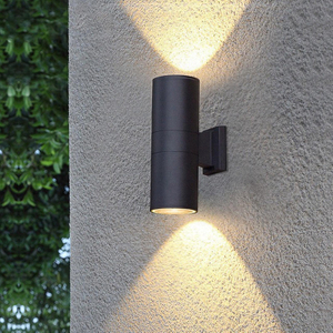 6W COB Up And Down Dual-Head Outdoor Led Wall Light Lámpara de pared Cilindro Interior Balcón Accesorio Impermeable IP65 Lámpara de porche