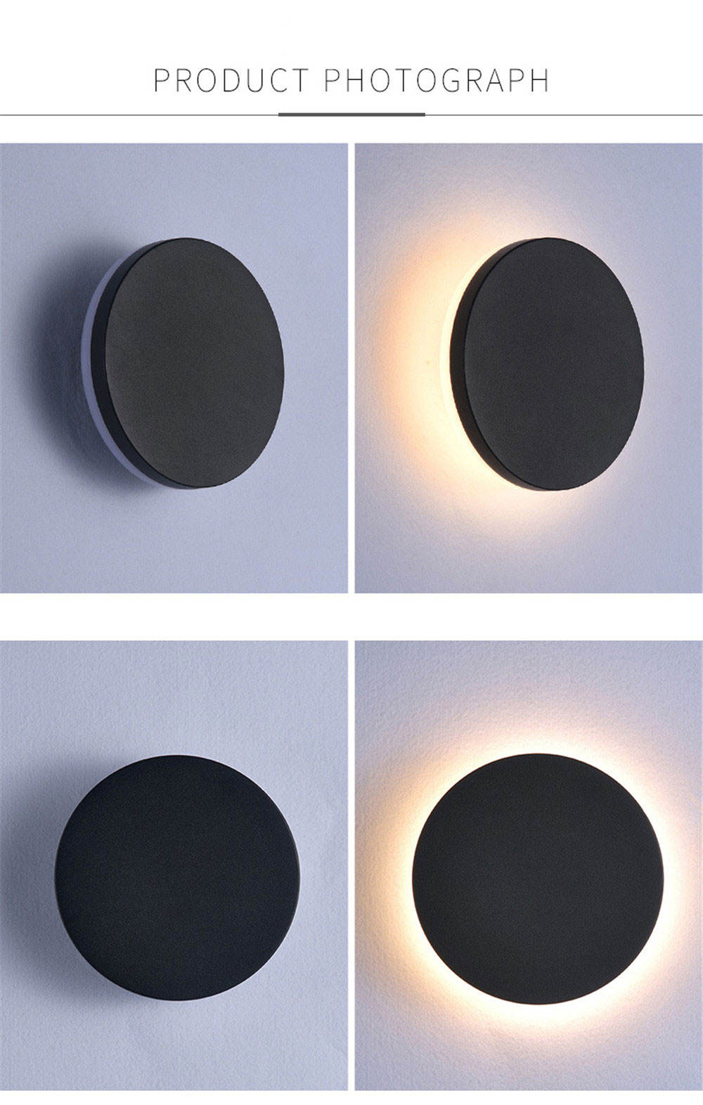 8W 12W 15W Modern Led Light LED Moon Lights Eclipse Luces Redondas y de alta calidad Interior Nightlight Interior