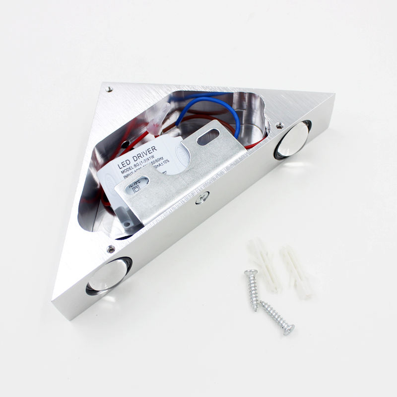 Triángulo 3W astilla led lámpara de pared para iluminación interior AC85-265V Accesorio de iluminación Aluminio Sin parpadeo Control remoto Apliques de pared