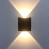 Iluminación de carcasa blanca y negra nórdica IP65 de aluminio resistente al agua para exteriores, interiores, escaleras, cabecera, dormitorio, decoración, lámpara de pared LED