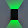 Moderna lámpara LED de pared hacia arriba y hacia abajo RGB con controlador, lámparas de noche para dormitorio, decoración, lámpara de pared, AC85-265V, iluminación de proyectos industriales