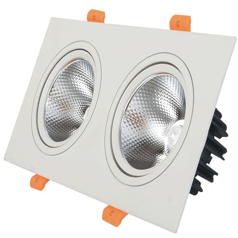 Foco empotrable LED de doble cabezal Foco empotrable de techo Foco empotrable 10W 14W 20W 24W