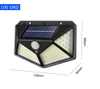 La mejor escalera de jardín para patio trasero al aire libre a prueba de agua IP67 energía Solar 4 lados iluminación lámpara de pared LED Sensor de movimiento luz Solar Led