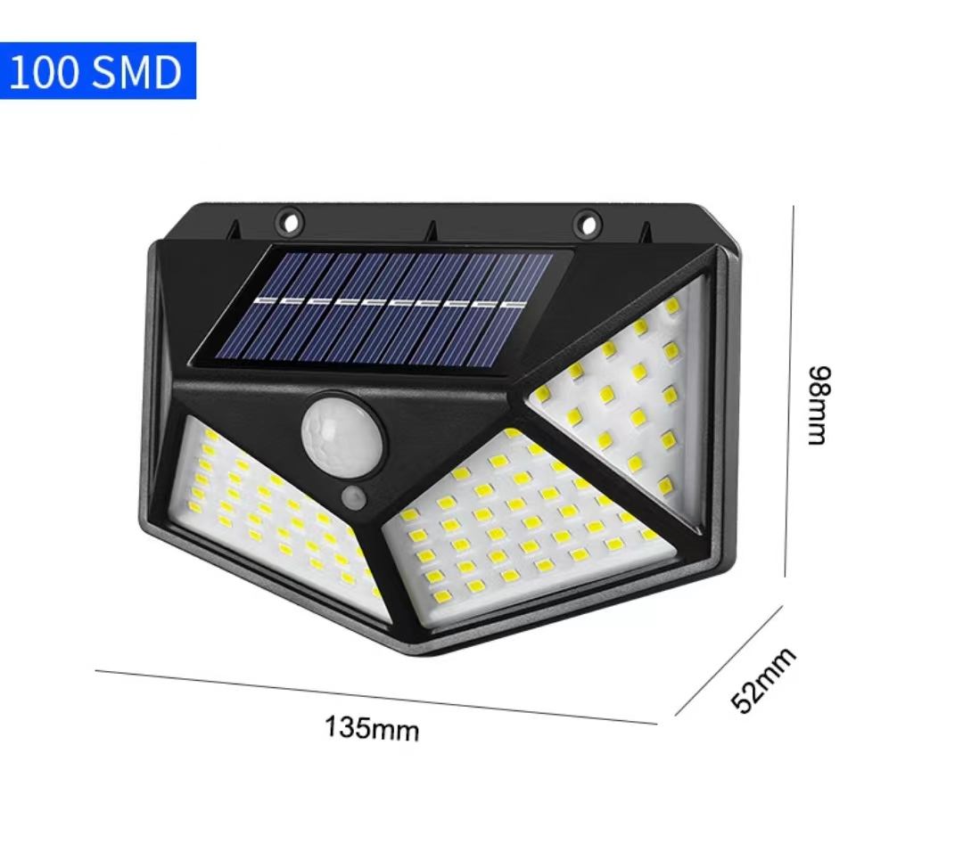 La mejor escalera de jardín para patio trasero al aire libre a prueba de agua IP67 energía Solar 4 lados iluminación lámpara de pared LED Sensor de movimiento luz Solar Led