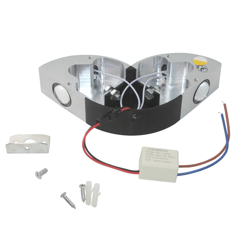 Lámpara de pared LED de 4W, candelabro de iluminación colorida, luz de decoración interior montada en la pared para Loft, baño, sala de estar, iluminación del hogar 