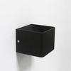 Lámpara de pared LED de cubo de 3W de cerámica negra hacia arriba y hacia abajo para decoración interior con lámpara de pared de precio de fábrica iluminación moderna