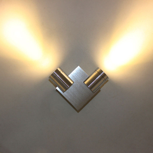 Lámpara de pared de 2W, iluminación derecha e inferior, candelabro LED colorido de aluminio montado en la pared, decoración interior para dormitorio, sala de estar, baile