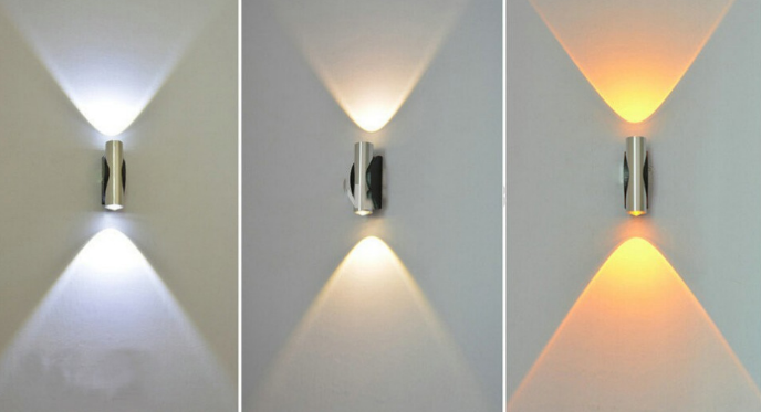 Lámpara led decorativa moderna, lámpara de pared recta corta y restaurante, iluminación interior, aplique de pared, luz de pared hacia arriba y hacia abajo