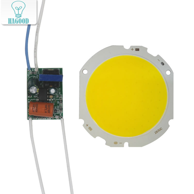 Cuenta de lámpara LED COB, Chip de fuente de luz de 10W-30W, conversión de interruptor frío/caliente con adaptador de corriente de Control de segmento, controlador DIY