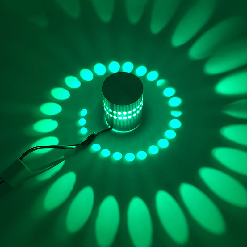 Lámpara de pared con efecto de luz LED de pared con agujero en espiral RGB con control remoto, lámpara de varita colorida para fiesta, Bar, vestíbulo, KTV, decoración del hogar