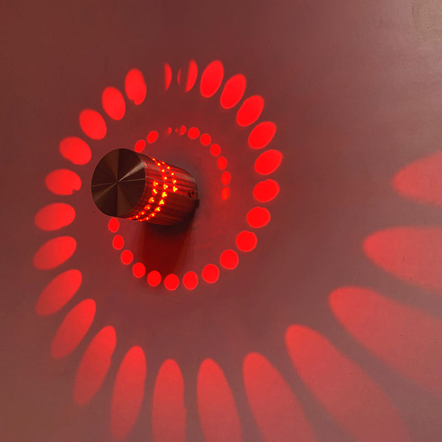 Lámpara de pared con efecto de luz LED de pared con agujero en espiral RGB con mando a distancia, lámpara de varita colorida para fiesta, Bar, KTV, decoración del hogar