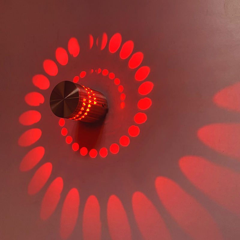 Lámpara de pared con efecto de luz LED de pared con agujero en espiral RGB con mando a distancia, lámpara de varita colorida para fiesta, Bar, KTV, decoración del hogar
