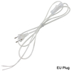 Cable de 2 líneas de 0,75mm, Cable de alimentación de encendido y apagado de 1,8 m para lámpara LED con interruptor de botón, enchufe europeo/estadounidense, interruptor de luz, extensión de Cable transparente