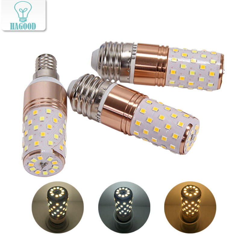 E14 E27 12W 16W Bombilla LED de maíz SMD2835 Bombilla LED 220V 3 Temperaturas de color LED integrado Foco de luz de vela