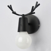 Luces LED de pared ajustables de estilo nórdico, candelabro de lectura para dormitorio con cuernos de ciervo de dibujos animados coloridos, iluminación para habitación de niños E27