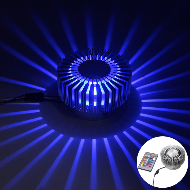 Lámpara de pared moderna de 3W LED RGB Lámpara de pared de iluminación LED de aluminio AC85-265V Lámpara de aplique de alta calidad