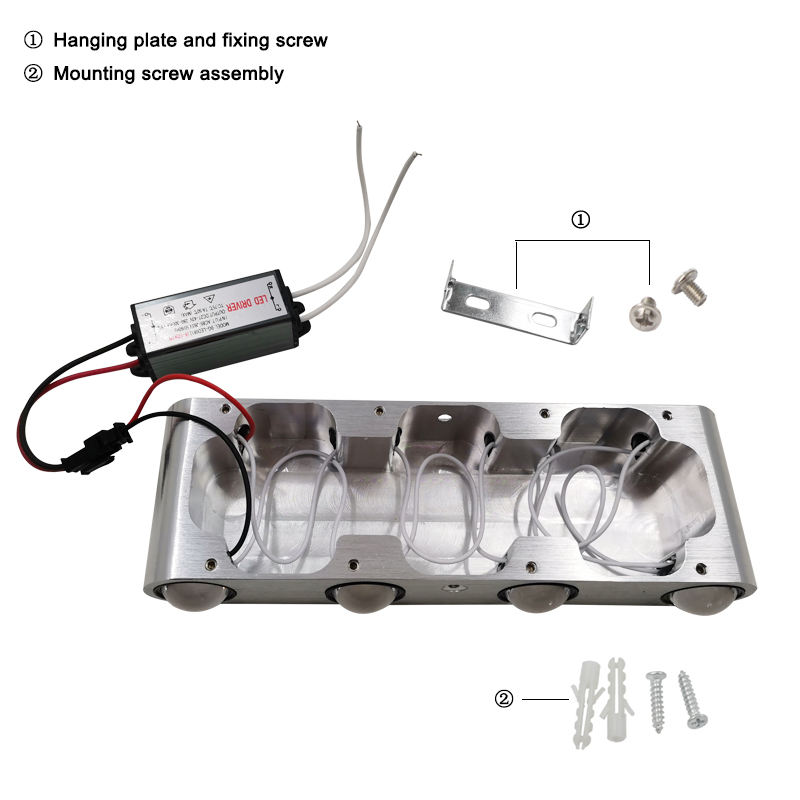 Moderno AC85-265v 8w LED Luz de pared Aluminio Dormitorio Sala de lectura Baño Baño Decoración LED Iluminación interior