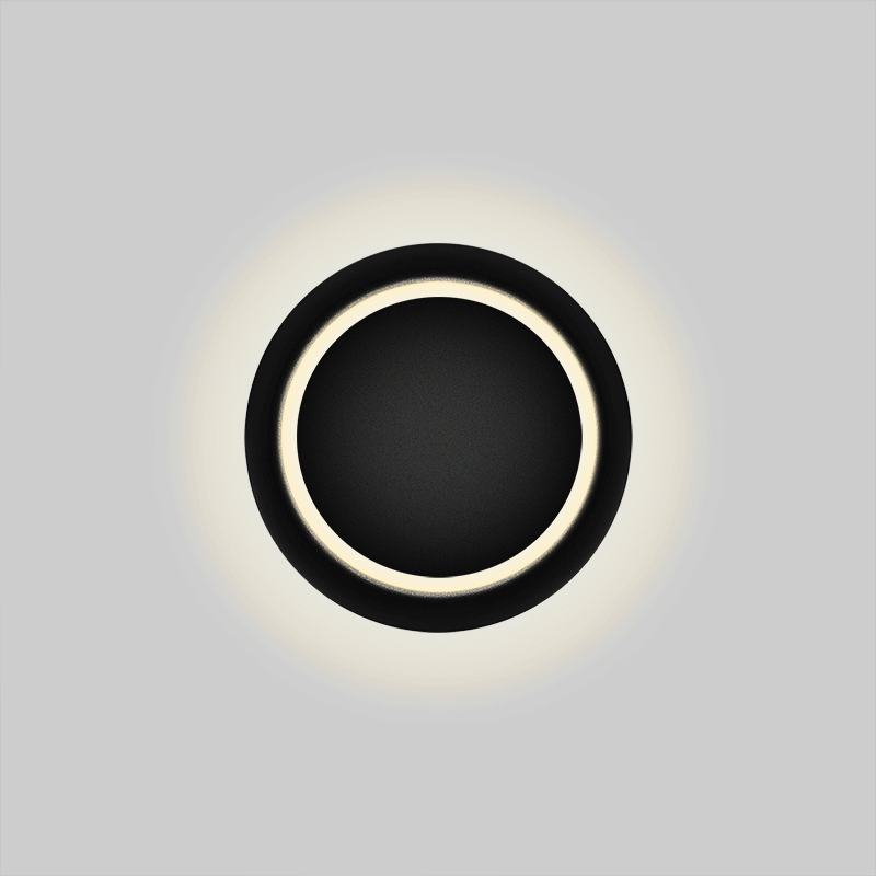 Nuevo aplique de pared luz de noche ajustable blanco negro lámpara de pared 360 grados