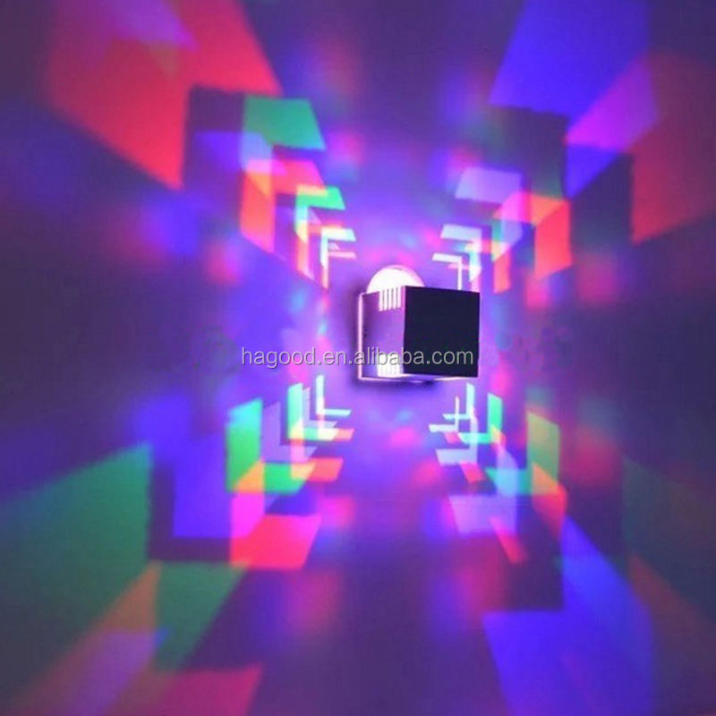 Control remoto de aluminio pared techo pasillo porche decoración lámpara 3W RGB LED pared aplique AC85-265V