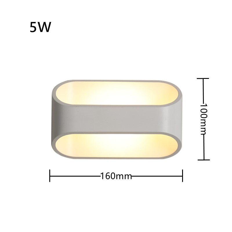 Luces Led de pared Interior de 5W, accesorio de iluminación hacia arriba y hacia abajo, luces nocturnas elegantes montadas en la pared, lámpara de fondo para bebé, arte para dormitorio de Hotel