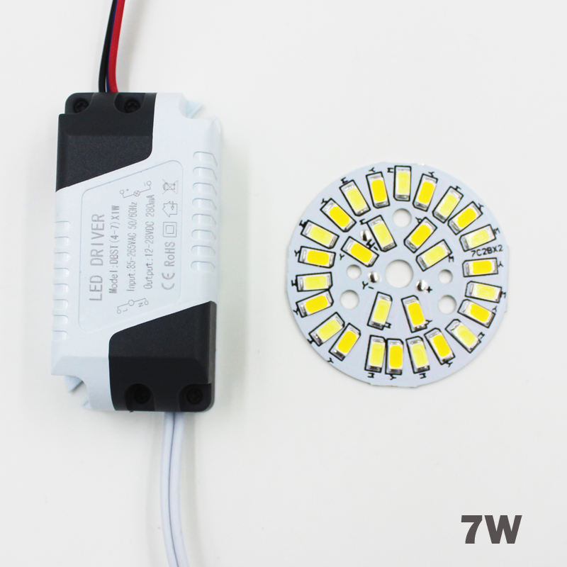 Panel de Color combinado blanco cálido/frío SMD5730 de 3W, 5W, 7W, 9W, 12W, 18W, fuente de alimentación del controlador LED de control segmentado para luz descendente