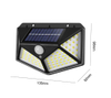 100 luces de pared solares LED Lámpara solar al aire libre Sensor de movimiento Luz de calle solar alimentada por energía solar para luz de jardín