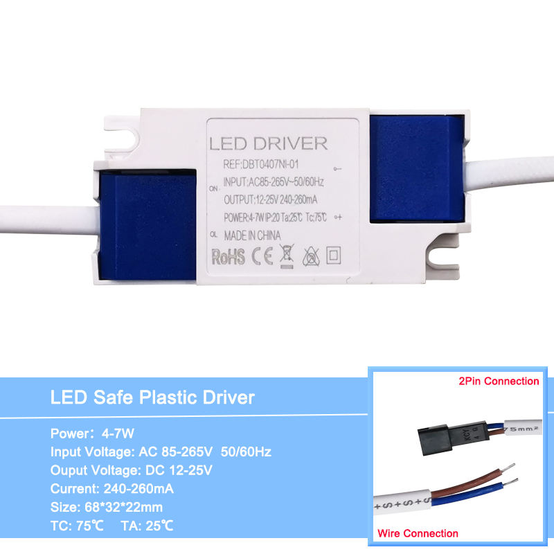 Transformadores de iluminación LED de 1-36 W fuente de alimentación AC100-240V adaptador de controlador de corriente constante LED de alta calidad 300mA para luces LED