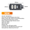 Farola solar de 50-300 W, lámpara solar interior, lámparas de energía solar, lámpara alimentada por energía solar, lámparas solares, farola solar integrada todo en uno
