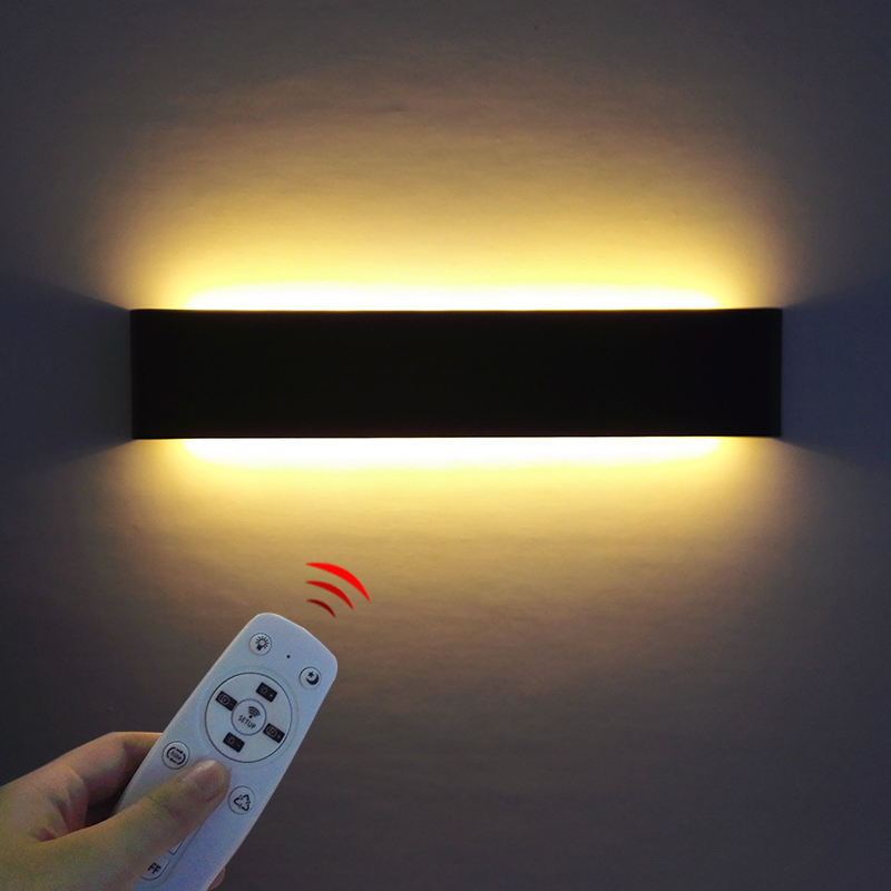 Moderno minimalista regulable aluminio Wandspot 2.4G RF Control remoto luz de noche baño inteligente LED luz de pared