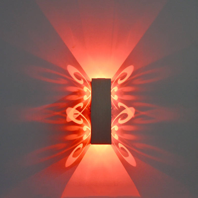 6W Modern LED Wall Light Up Down Lighting Cube Sconce Lamp Fixture Montado en la pared Interior Butterfly Lighting Decoración