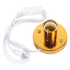 Base de lámpara de escritorio de metal pulido Soporte de base de cerámica Cable de 6 pies Interruptor de encendido / apagado Enchufe E26 / e27 Base de tornillo Ideal para lámpara CFL