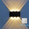 Luz de pared Led Decoración de aluminio interior Iluminación interior Arriba y abajo Luz de pared impermeable Lámpara de pared de jardín al aire libre