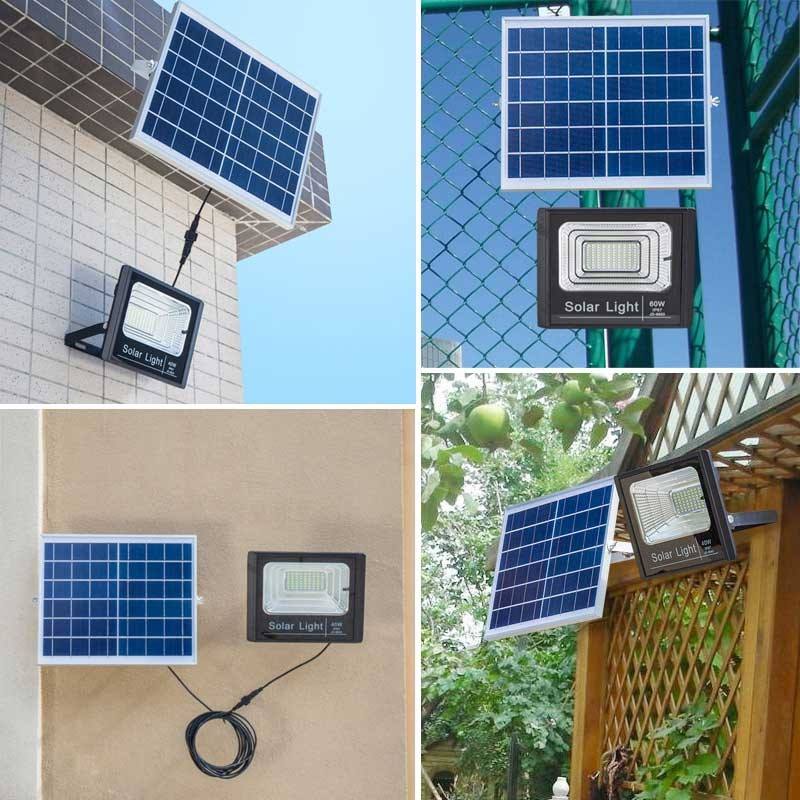2023 caliente 10W 25W 45W 65W 120W 200W 300W LED Luces solares Proyector al aire libre Inundación solar Jardín Luces Led Farola solar
