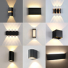 Luz de pared Led para exteriores, resistente al agua, IP65, AC85-265V, lámpara de pared larga para jardín, porche, dormitorio, cabecera, iluminación interior moderna