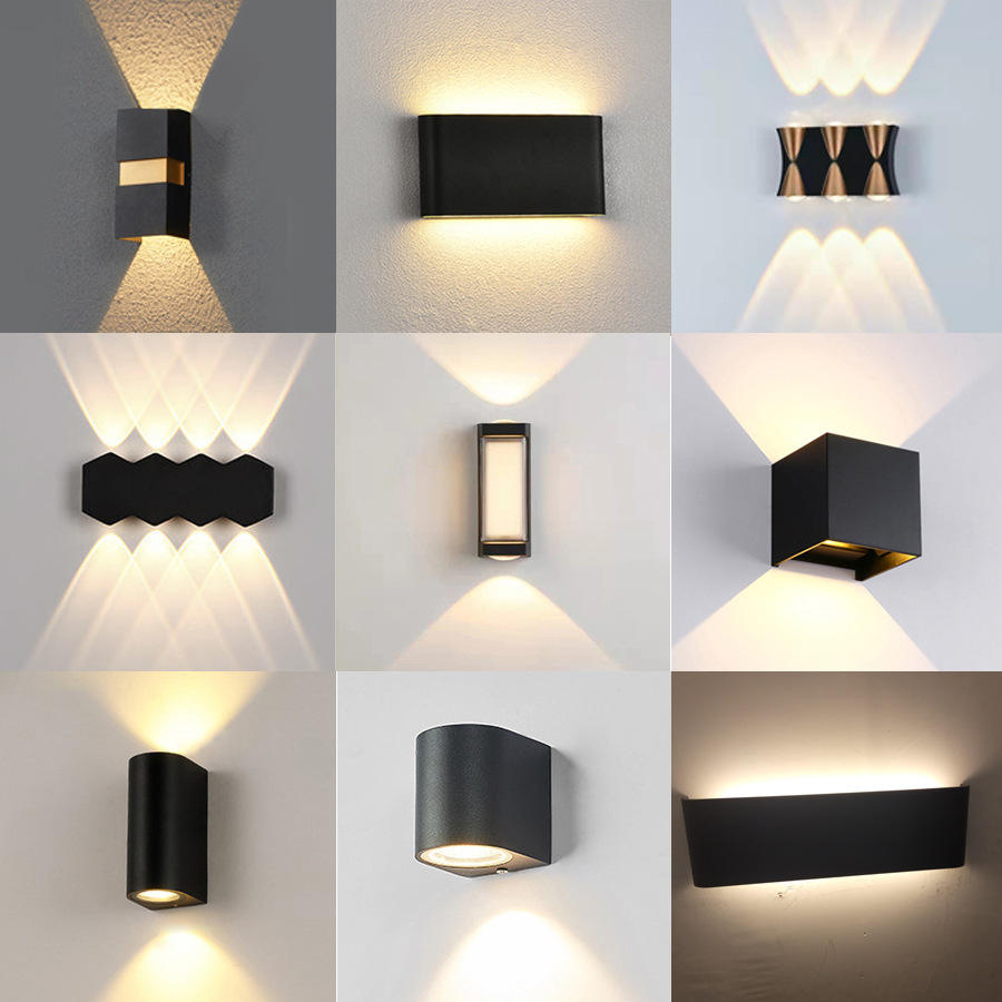 Luz de pared Led para exteriores, resistente al agua, IP65, AC85-265V, lámpara de pared larga para jardín, porche, dormitorio, cabecera, iluminación interior moderna