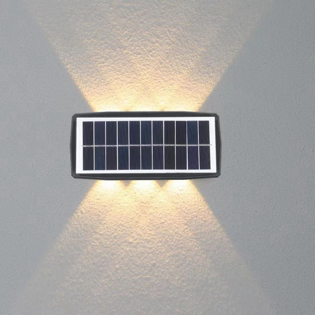 luz solar al aire libre led lámpara de luz de pared led con energía solar luz solar led al aire libre balcón impermeable luces solares de altura patio paisaje de la calle 